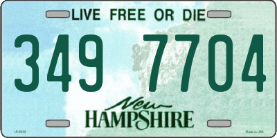 NH license plate 3497704