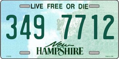 NH license plate 3497712