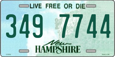 NH license plate 3497744