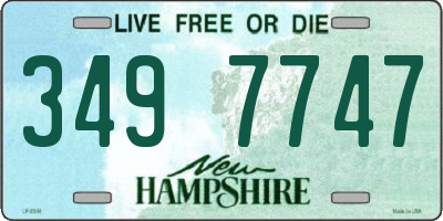 NH license plate 3497747
