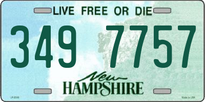 NH license plate 3497757