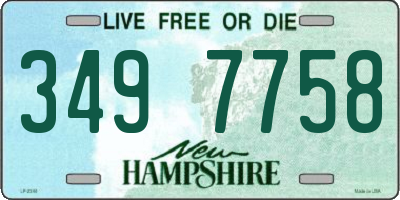 NH license plate 3497758