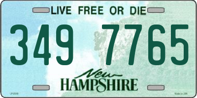 NH license plate 3497765