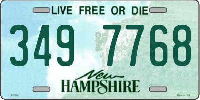 NH license plate 3497768