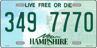 NH license plate 3497770