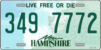 NH license plate 3497772