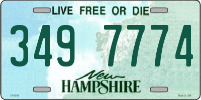 NH license plate 3497774