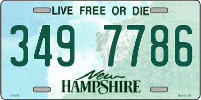NH license plate 3497786
