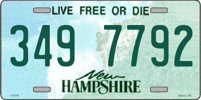 NH license plate 3497792