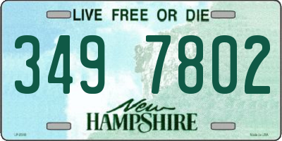 NH license plate 3497802