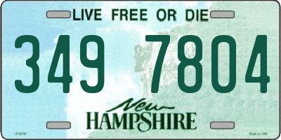 NH license plate 3497804