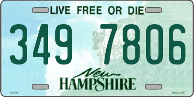 NH license plate 3497806