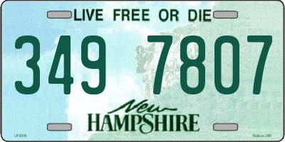 NH license plate 3497807