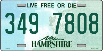NH license plate 3497808