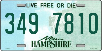 NH license plate 3497810