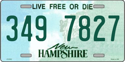 NH license plate 3497827