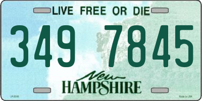 NH license plate 3497845