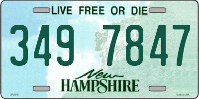 NH license plate 3497847