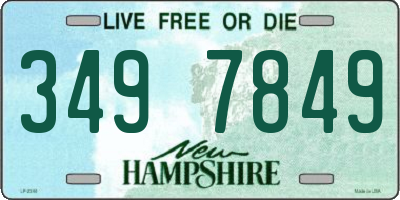 NH license plate 3497849
