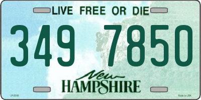 NH license plate 3497850