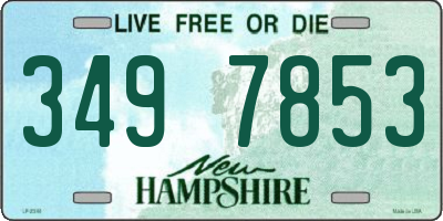NH license plate 3497853