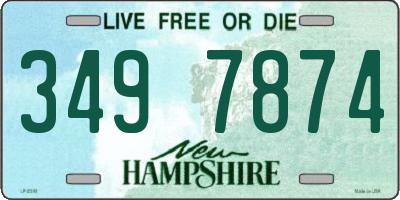 NH license plate 3497874