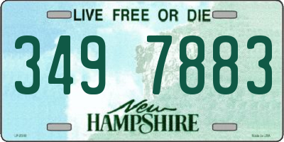 NH license plate 3497883