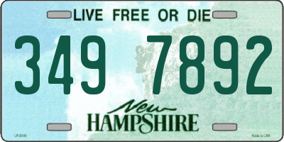 NH license plate 3497892