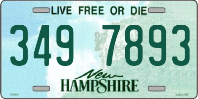 NH license plate 3497893