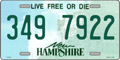 NH license plate 3497922