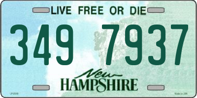 NH license plate 3497937