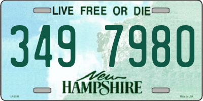 NH license plate 3497980