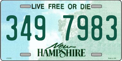 NH license plate 3497983