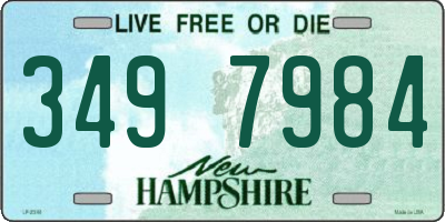 NH license plate 3497984