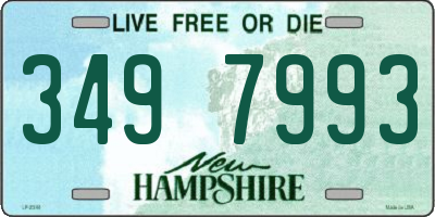 NH license plate 3497993