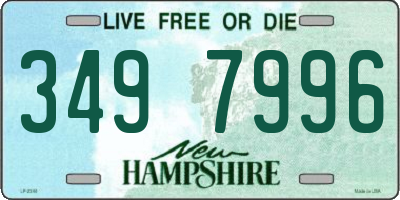 NH license plate 3497996