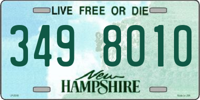 NH license plate 3498010