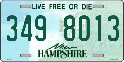 NH license plate 3498013