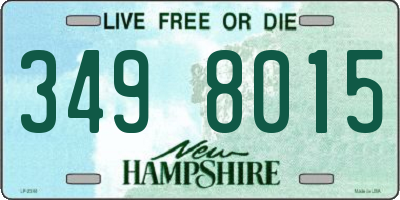 NH license plate 3498015