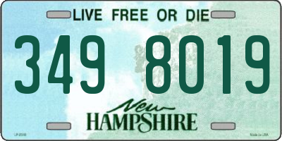 NH license plate 3498019