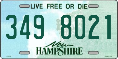 NH license plate 3498021