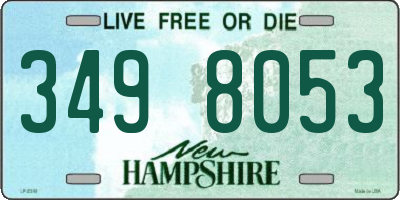 NH license plate 3498053