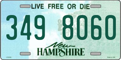 NH license plate 3498060