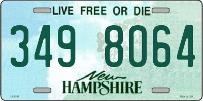 NH license plate 3498064