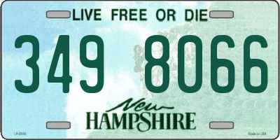 NH license plate 3498066