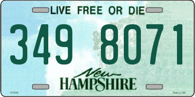 NH license plate 3498071