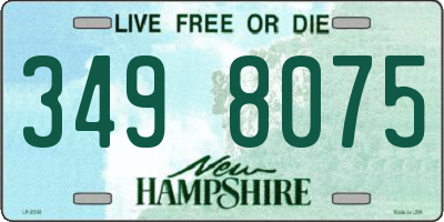 NH license plate 3498075