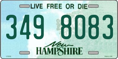 NH license plate 3498083