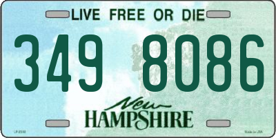 NH license plate 3498086