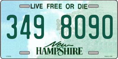 NH license plate 3498090